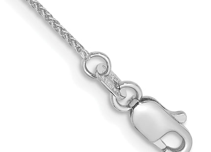14K White Gold Spiga with Lobster Clasp Bracelet, 6 x 0.85mm
