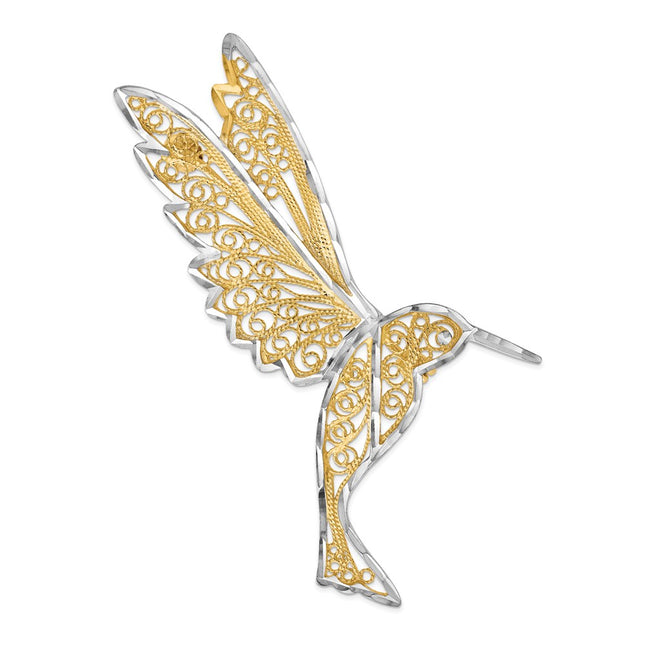 14k Yellow & Rhodium Jewelry Style PIN168 - Classique Jewelry Inc.