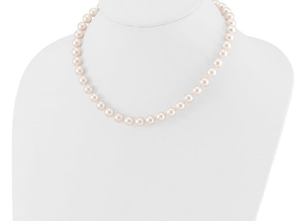 14k 8- White Round Akoya Saltwater Cultured Pearl Bracelet