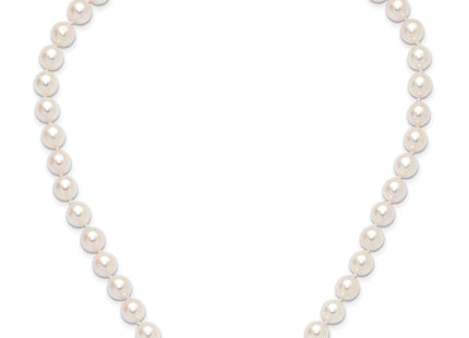 14k 8- White Round Akoya Saltwater Cultured Pearl Bracelet