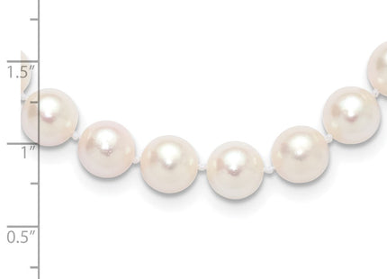14k 8- White Round Akoya Saltwater Cultured Pearl Bracelet