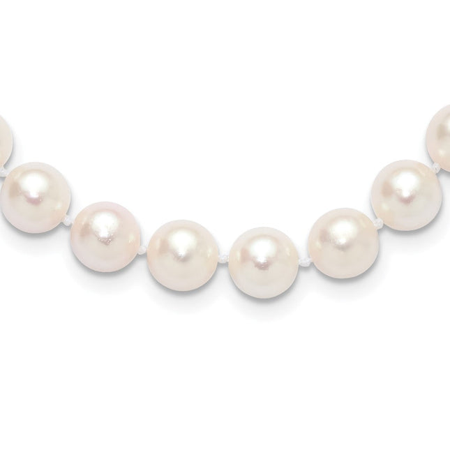 14k 8- White Round Akoya Saltwater Cultured Pearl Bracelet