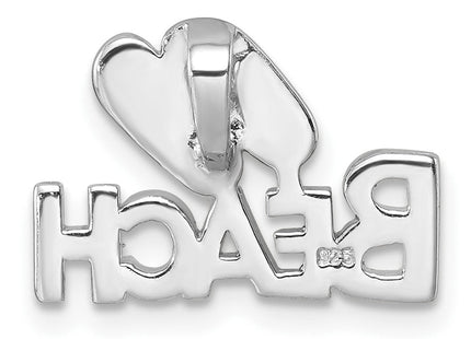 Sterling silver cubic zirconia pendant, another view