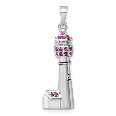 Sterling silver cubic zirconia pendant
