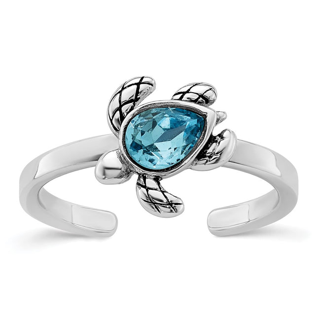 Sterling silver crystal ring