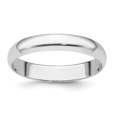 Platinum Half Round Featherweight Wedding Band