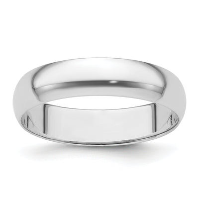 Platinum Half Round Featherweight Wedding Band