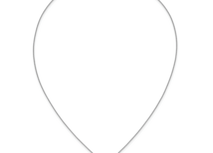 14k White Gold 1/2 carat Diamond Circle Necklace, 18 x 15mm