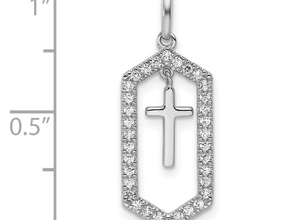 14k White Gold Pendants Style PM10073 - Classique Jewelry Inc.