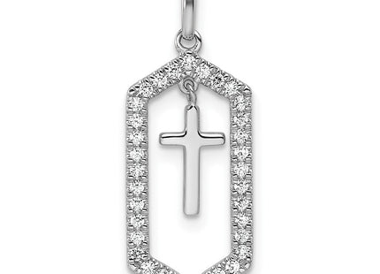 14k White Gold Pendants Style PM10073 - Classique Jewelry Inc.