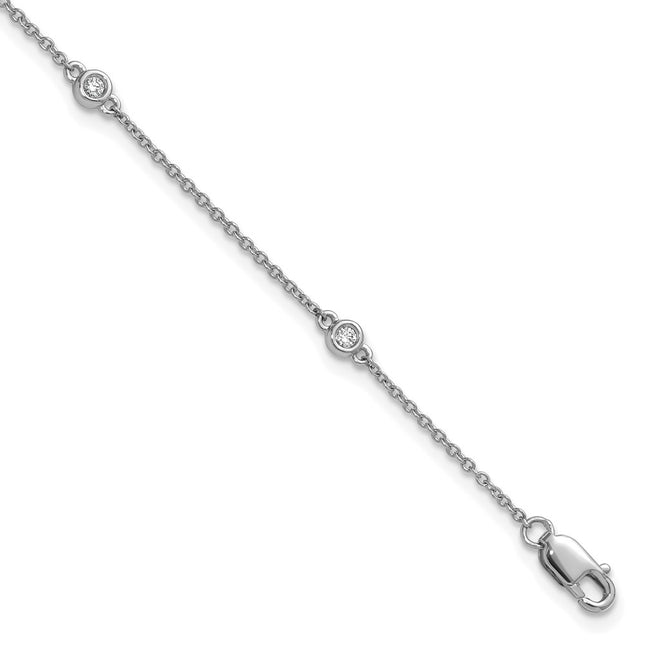 14k White Gold Chain Bracelets Style PM1009 - Classique Jewelry Inc.