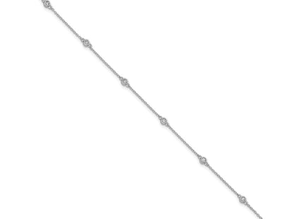 14k White Gold Chain Bracelets Style PM1010 - Classique Jewelry Inc.