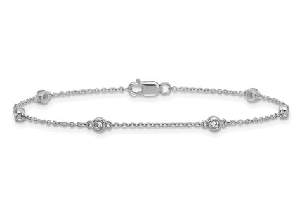 14k White Gold Chain Bracelets Style PM1010 - Classique Jewelry Inc.