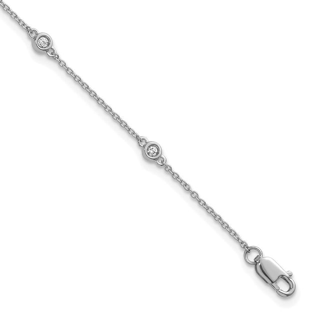 14k White Gold Chain Bracelets Style PM1010 - Classique Jewelry Inc.