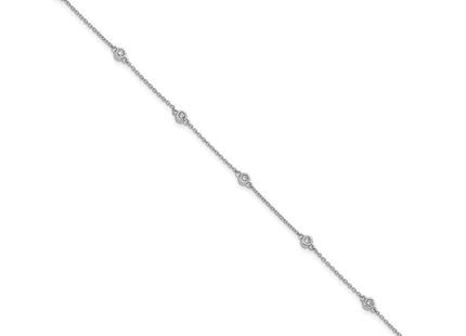 14k White Gold Chain Bracelets Style PM1012 - Classique Jewelry Inc.