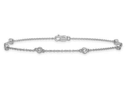 14k White Gold Chain Bracelets Style PM1012 - Classique Jewelry Inc.