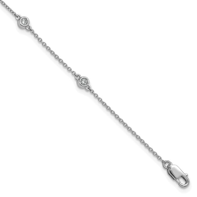 14k White Gold Chain Bracelets Style PM1012 - Classique Jewelry Inc.