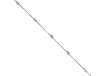 14k White Gold Chain Bracelets Style PM1013 - Classique Jewelry Inc.