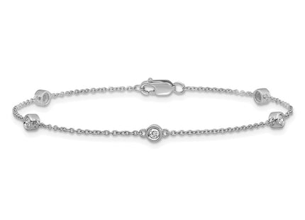 14k White Gold Chain Bracelets Style PM1013 - Classique Jewelry Inc.