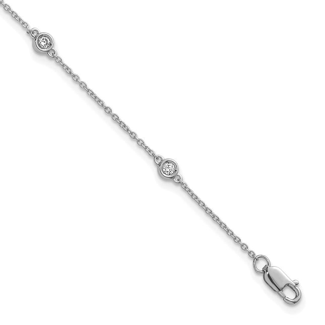 14k White Gold Chain Bracelets Style PM1013 - Classique Jewelry Inc.