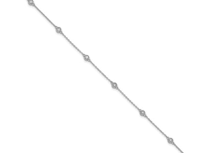 14k White Gold Chain Bracelets Style PM1014 - Classique Jewelry Inc.