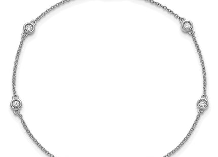 14k White Gold Chain Bracelets Style PM1014 - Classique Jewelry Inc.