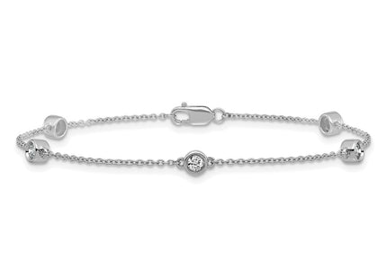 14k White Gold Chain Bracelets Style PM1015 - Classique Jewelry Inc.