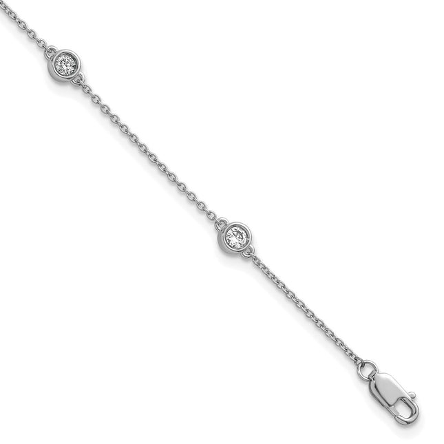 14k White Gold Chain Bracelets Style PM1015 - Classique Jewelry Inc.