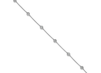 14k White Gold Chain Bracelets Style PM1016 - Classique Jewelry Inc.