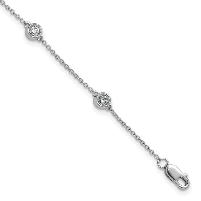 14k White Gold Chain Bracelets Style PM1016 - Classique Jewelry Inc.