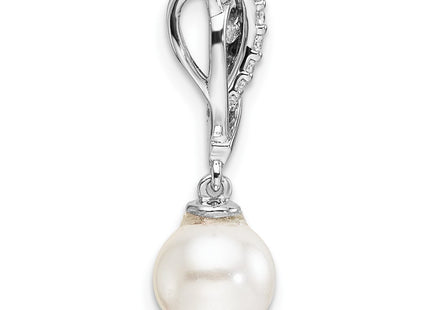 14K white gold diamond chain, alternate view
