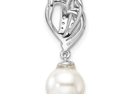 14K white gold diamond chain, another view