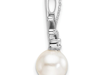 14K white gold diamond chain, alternate view