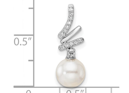 14K white gold diamond chain, further view