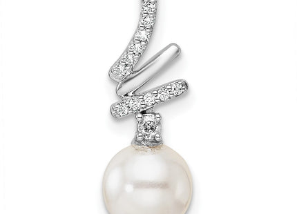 14K white gold diamond chain