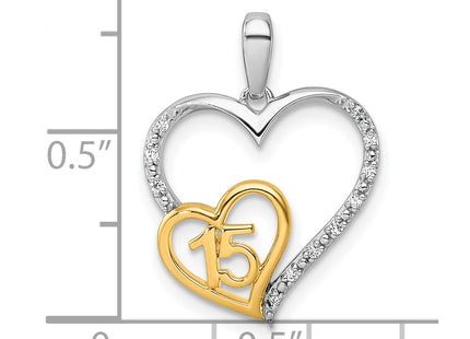 14k Two-tone Pendants Style PM10196 - Classique Jewelry Inc.