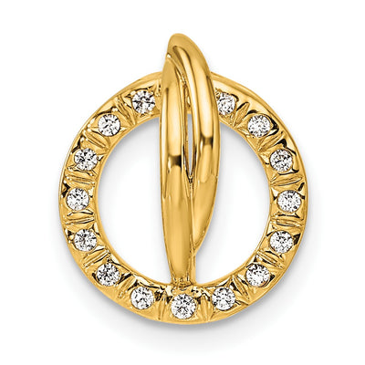 14K gold diamond circle chain