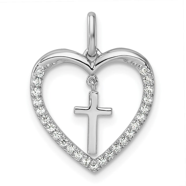 14k White Gold Pendants Style PM10217 - Classique Jewelry Inc.