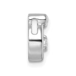 14K WG 2 Birthstone and Dia Mother/Child Chain Slide Semi-mount view