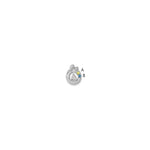 14K WG 2 Birthstone and Dia Mother/Child Chain Slide Semi-mount view