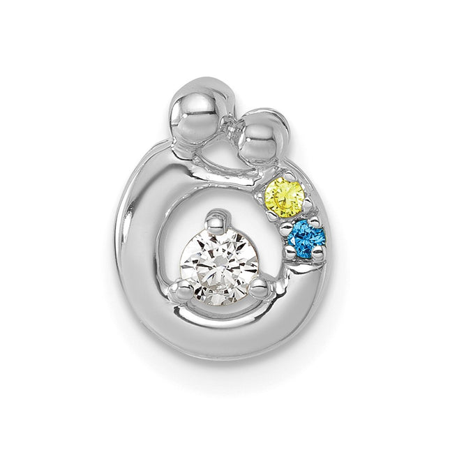 14K gold birthstone chain, alternate view