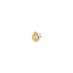 14K 2 Birthstone and Dia Mother/Child Chain Slide Semi-mount view