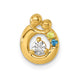 14K 2 Birthstone and Dia Mother/Child Chain Slide Semi-mount