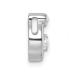 14K WG 3 Birthstone and Dia Mother/Child Chain Slide Semi-mount view