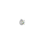 14K WG 3 Birthstone and Dia Mother/Child Chain Slide Semi-mount view