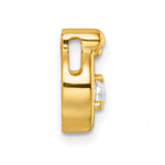 14K 3 Birthstone and Dia Mother/Child Chain Slide Semi-mount view
