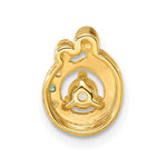 14K 3 Birthstone and Dia Mother/Child Chain Slide Semi-mount view