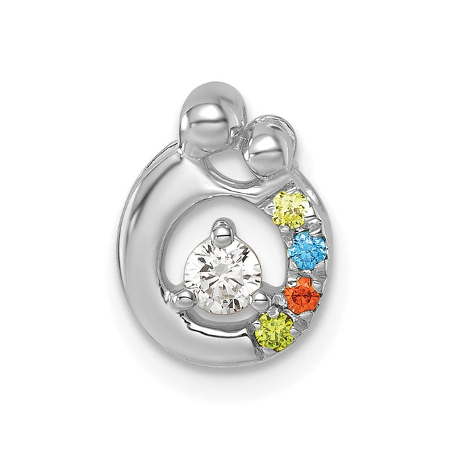 14K gold birthstone chain, alternate view