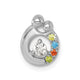 14K WG 4 Birthstone and Dia Mother/Child Chain Slide Semi-mount