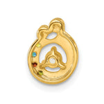 14K 4 Birthstone and Dia Mother/Child Chain Slide Semi-mount view